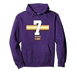 Whit Weeks - 7 Stripe - LSU Tigers Football Pullover Hoodie
