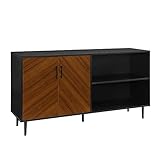 Walker Edison Fehr Modern 2 Door Bookmatch Asymmetrical Console for TVs up to 65 Inches, 58 Inch,...