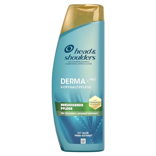 head & shoulders DermaXPro Beruhigende Pflege Anti-Schuppen-Shampoo 400ml mit Aloe Vera-Extrakt und Ceramide-Komplex; Hilft, Trockene, Juckende Kopfhaut zu Beruhigen und die Hautbarriere zu Stärken