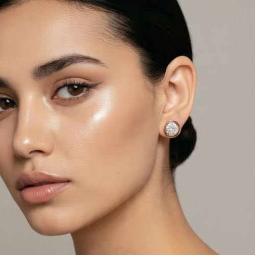 Image of Nilu's Collection Daily Use, Light Weight Cubic Zircon Stud Earrings| Perfect for baby girls, office goers