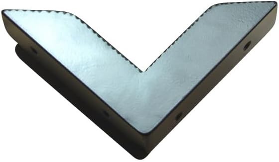Rustic Decorative Corner Protector with Notched Edge - 6" x 6" x 1 1/2" H - Black Powder Coat Finish - Sold Individually