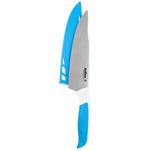 Zyliss E920257 Comfort Chef 18.5cm/7.25in | Japanese Stainless Steel | Blue/White | Kitchen Vegetable Knife | 5 Year Guarantee, Dishwasher Safe