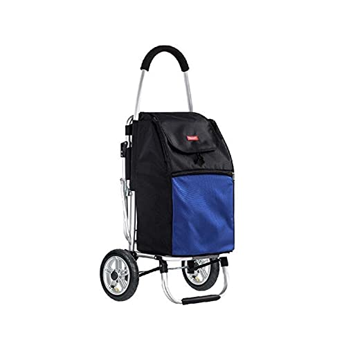 LICHUAN Einkaufstrolley, zusammenklappbar, tragbar, mit Sitz, Aluminium-Legierung, Anhänger für Zuhause, Supermarkt…