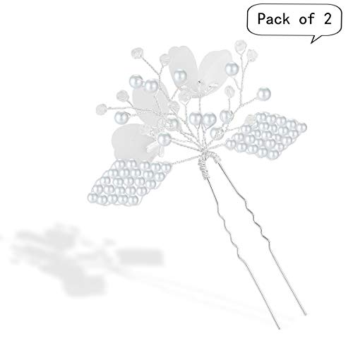 2Pcs Wedding Hair Pins Rhinestone Hair Clips for Girls Women