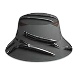 WBQLSL Cappello da pescatore riflettente Hyper pen, visiera reversibile stampata, cappello portatile per esterni, perfetto per viaggi in spiaggia, escursioni e ciclismo. Nero