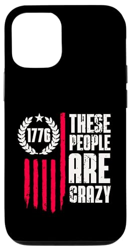 These People are Crazy Flag Retro Vintage �X�}�z�P�[�X iPhone 12/12 Pro �p