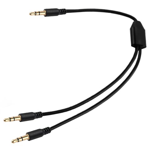 Cable divisor de audio 3.5 mm TRS macho a dos machos de un octavo para MP3