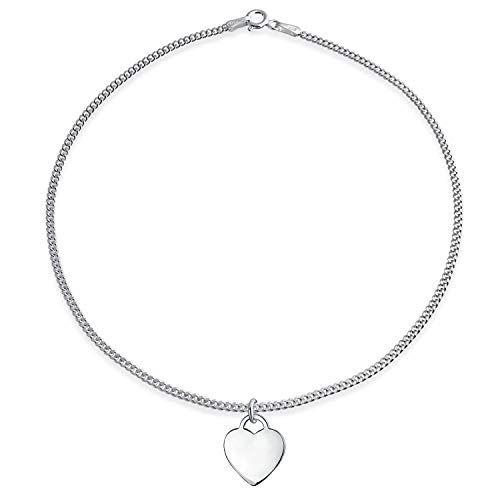 Tobillera de plata de ley 925 alfabeto A-Z letras iniciales joyeria minimalista para mujer