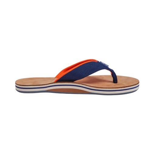 Image of Hari Mari- Scouts- Men's Nubuck Leather Flip Flops With Nylon Webbing Strap- No Break Ins, Firm Arch Support, and Beveled Edge to Reduce Tripping