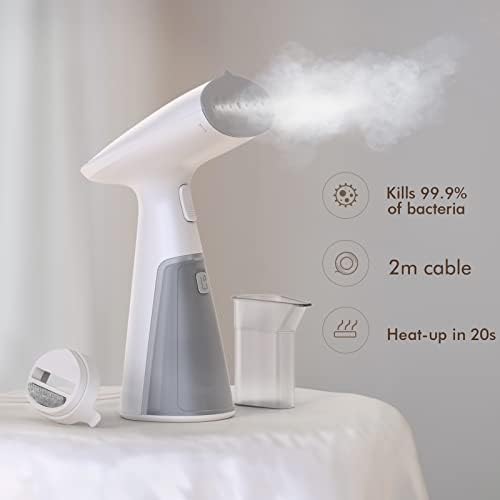 Clothes Steamer, Travel Garment Steamer, 1000W Handheld Clothes Steamer with Static Brush, Portable Steamer for Clothes 20s Fast Heat-up for Home Office and Travel 120ml Water Tank