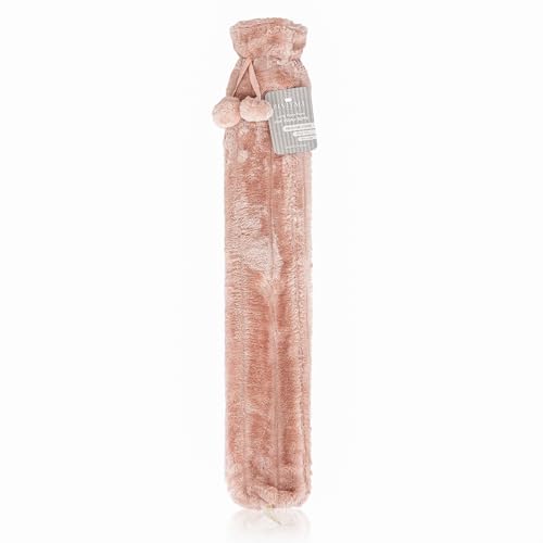 Revitale Bardzo długa termofor 72 cm, pokrowiec ze sztucznego futra (różowy