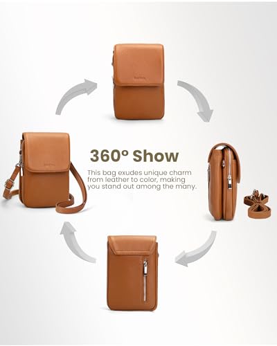 befen Brown Genuine Leather Crossbody