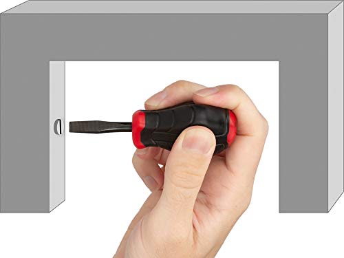 Image of TEKTON 1 /4 Inch Slotted x 1-1 /2 Inch Stubby Screwdriver | 26621 | Made in USA