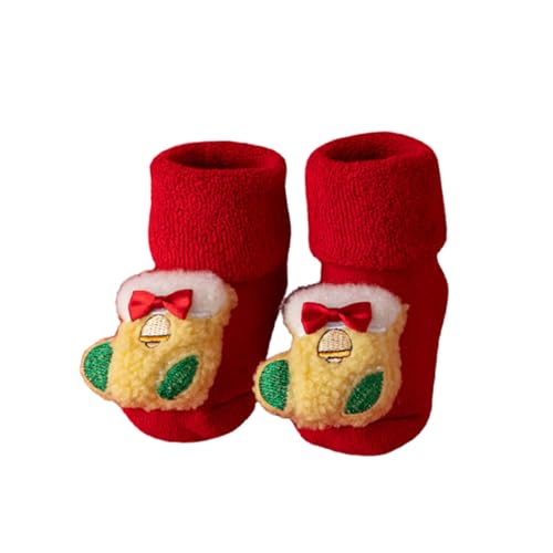 Bebé regalo nacimiento niño dispensación piso calcetines piso gatear calcetines bebé calcetines polar, amarillo, 0-12 meses