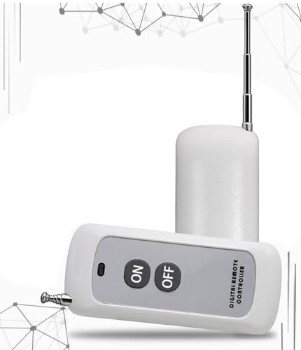 Image of ROBOWAY 2 Channel Wireless Two Button RF Remote ON-Off Model 433MHz EV1527 Learning Code - White (1 Remote)