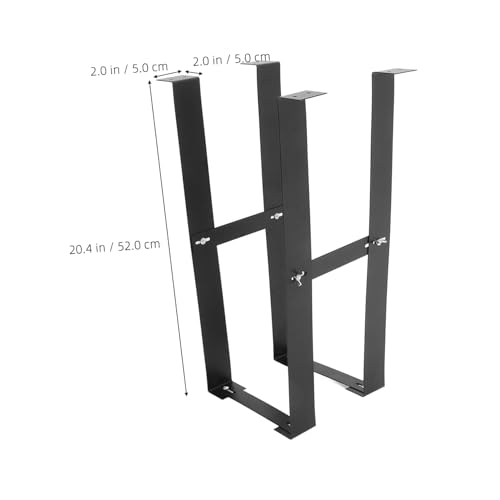 Soporte de torre de computadora bajo escritorio negro resistente de carbono 2