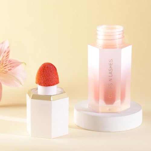 Image of Cuffs N Lashes After Glow Liquid Blush Gel Cream 6ml - 01 Peaches | Hydrating Formula with Hyaluronic Acid &Vitamin E | Buildable, Long-Lasting, Dewy Finish