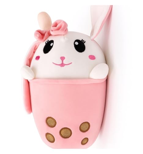 Image of Fuzzbuzz Boba Soft Toy - 22cm Plush Stuffed Animal for Toddlers 18M+ | Ultra-Soft Cuddly Toy for Boys & Girls | Adorable Baby Plushie Ideal for Snuggling & Gifting (Bunny)