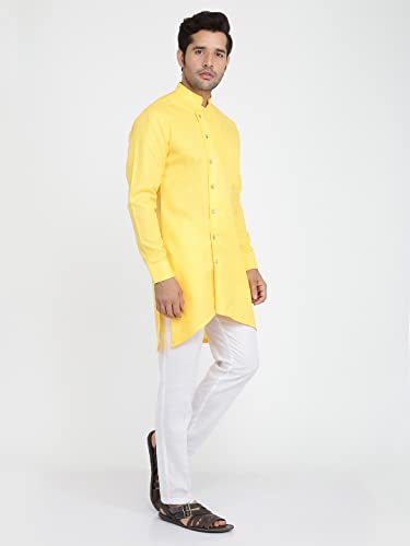 Image of Royal Kurta Mens Cotton Angrakha Style Ethnic Kurta and Kurta Set