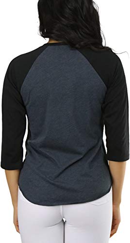 ToBeInStyle Women's Classic Two Color Cotton Baseball T-Shirts2