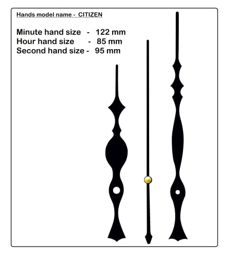 Image of KEDAR Ajanta Quartz Ortime Sweep & Silent Movement Machine for Wall Clock with Fancy Needles (Made in India)-S024