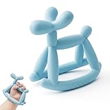 Miraloop Beißring für Baby, Jellydog Beißring Spielzeug aus Lebensmittelechtes Silikon, wundes Zahnfleisch zu Stimulieren und zu Massieren Geeignet für ab 3 Monaten Babys