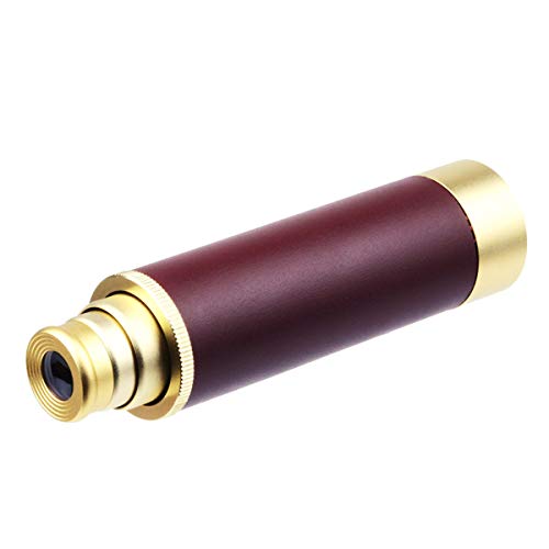 Metallteleskop Einrohr Retro Teleskop Kindertaschenteleskop Mit Ledertasche