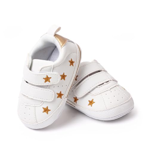 Image of Clowora Baby Boys Girls Shoes Non-Slip Rubber Sole Sneakers Infant First Walking Toddler Crib Shoes Newborn Loafers Flats.