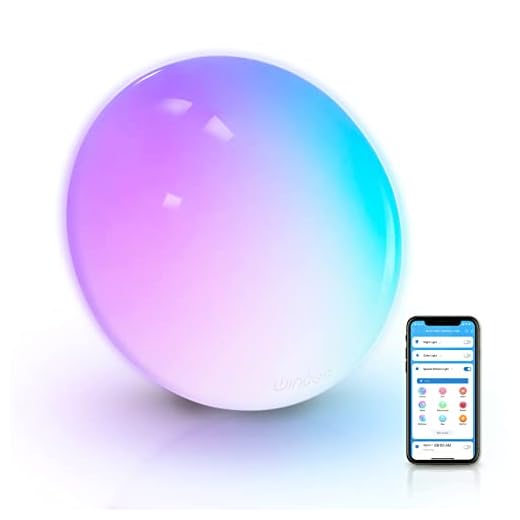 Smart Table Lamp, Winees Bedside Lamp Compatible with Alexa Google Home, WiFi APP Control Night Light, RGB Color Changing Dimmable LED Nightstand Smart Lights for Bedrooms and Living Room