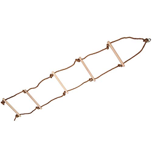 Échelle de corde d'escalade en bois pour enfants de 175 cm à hauteur réglable