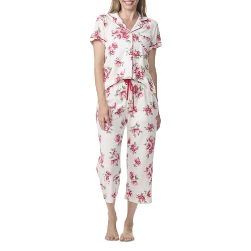 Image of Karen Neuburger Women's Short Sleeve Girlfriend Capri Pajama Set
