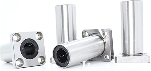 Roulement linéaire LMK8LUU et LMK12LUU long à bride carrée pour guidage d'imprimante 3D