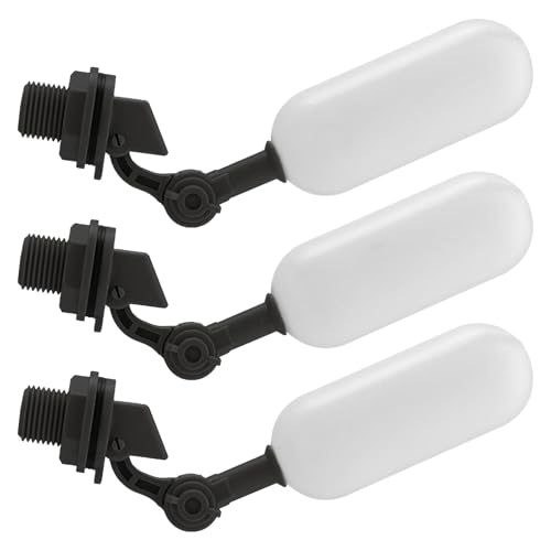 Zalizr 3 Pcs Float Valve Set, 1/2 in (1.27 CM) Water Supply Pipe Float Valve with Adjustable Arm, Automatic Water Level Control for Pools, Aquariums, and Livestock Drinking Troughs