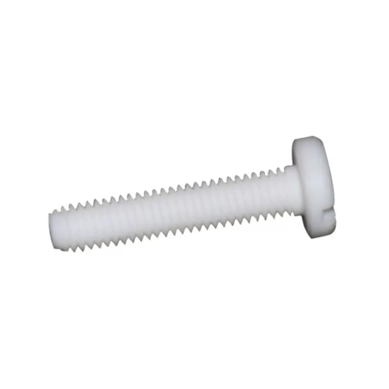 PTFE Plastic Slotted Countersunk Flat Head Screws M3/M4/M5/M6/M8/M10 (M10-1.5 x 55mm, 5pcs)