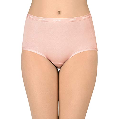Image of Amante Solid Cotton Full Brief Panty Pack(Pack of 3)