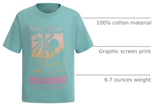 Image of Billabong Girls' Premium Short Sleeve Oversized Fit Graphic T-Shirt