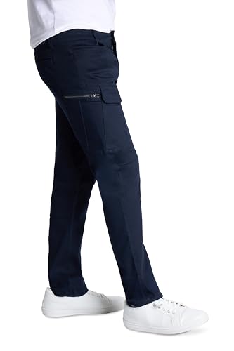 X RAY Men's Stretch Cargo Pants, Casual Flex Hiking Multi-Pocket Tactical Work Slim Fit Cargo Pants for Men4