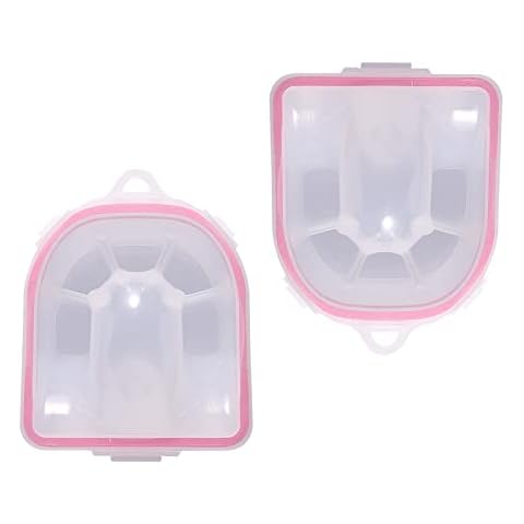 2Pcs Nail Soaking Bowl Finger Soaking Bowl Nail Spa Bowl Nail Art Remover Soak Soaker Treatment Bowl Nail Art Tips Bowl for Fingernail Toenail Caring Cover