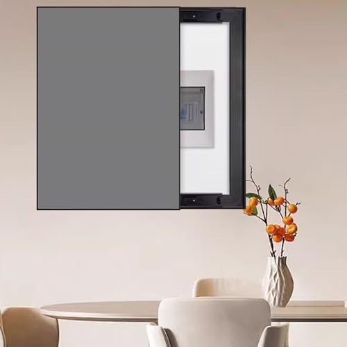 Solid Green Electric Meter Box Cover - Wall Mounted Decorative Electrical Panel Cover with Push-Pull Design, Vertical Distribution Unit for Hotels - 60x80cm (23.6"x31.5")