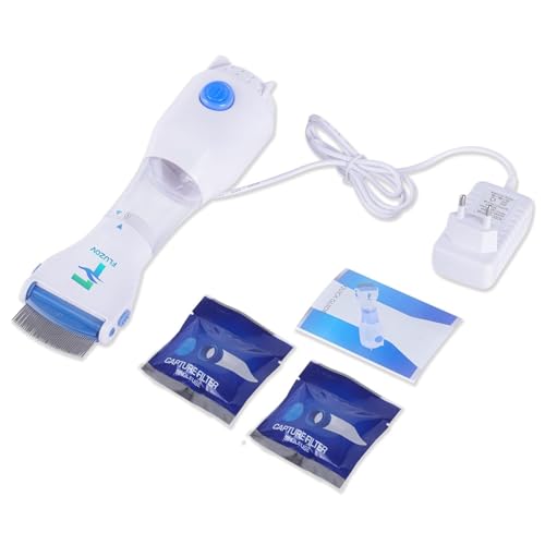 Image of Electric Head Lice Comb for Kids & Adults - Chemical-Free Vacuum Suction Lice & Nit Remover Machine - Professional Head Lice Treatment Kit with Disposable Capture Filters