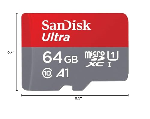 Image of SanDisk 64GB Ultra microSDXC -I Memory Card with Adapter - 120MB /s, C10, U1, Full HD, A1, Micro SD Card - SDSQUA4-064G-GN6MA