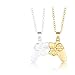 COLORFUL BLING 1 Pair Game Controller Matching Couple Pendant Necklaces Set Game Friendship BFF Best Friends for Him and Her Street Hiphop Jewelry-Gold Silver