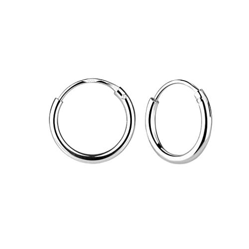 Image of Cherished Moments Hoop Earrings, .925 Sterling Silver or 14k Gold-Plated