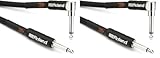 Roland Black series Instrument Cable Black Angled, length: 5ft/1.5m (Paquete de 2)