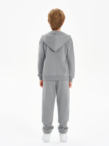 Image of Haloumoning Boys Sweatsuits Kids Active Zip Hoodie Sweatershirt and Jogger Sweatpants 5-14 Years
