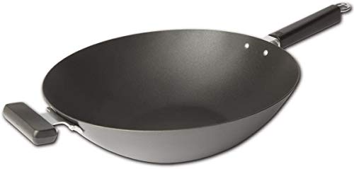 Joyce Chen 22-0040, Pro Chef Flat Bottom Wok with Excalibur Non-stick coating, 14-Inch - Thumbnail 2