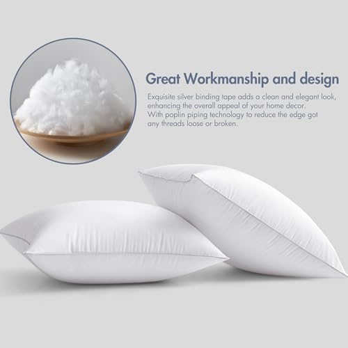 MIULEE 22 x 22 Pillow Inserts (Set of 2) -Decorative Throw Pillows for Sofa Couch with Textured Woven Fabric Covers by MIULEE - Used condition - Image 5