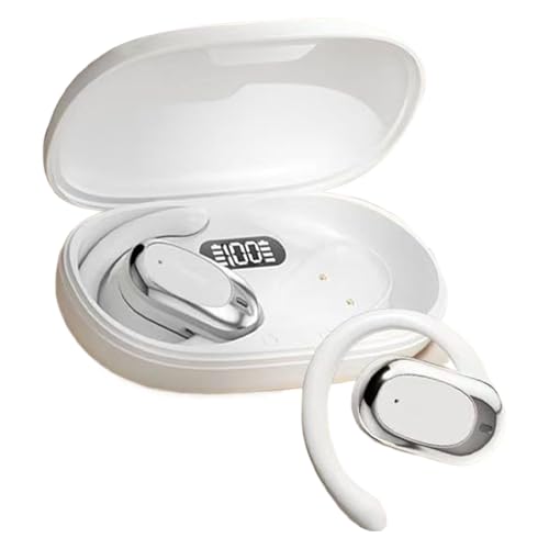 Earbuds with Ear Hooks | Wireless Earphones with Adjustable Earhooks - Noise Canceling Workout Earbuds, Water Resistant Earphones for Running Gym
