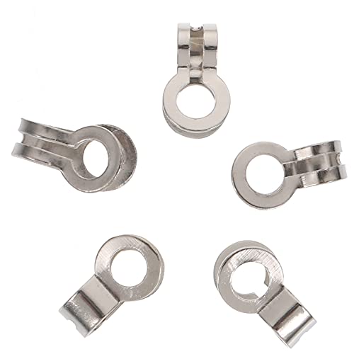 Image of EXCEART 125pcs Ball Chain Pull Connectors Ceiling Fan Lamp Pull Silver Stainless Steel Chain Connectors