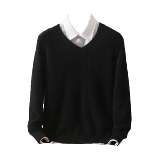 Men's Cashmere Sweater V-Neck Pullover Knitted Sweater Winter Tops Long Sleeve Comfort Jumper